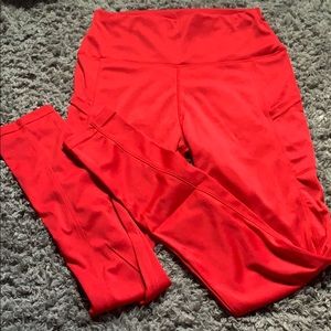 Red leggings